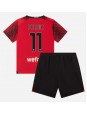 AC Milan Christian Pulisic #11 Replika Hemmakläder Barn 2023-24 Kortärmad (+ byxor)